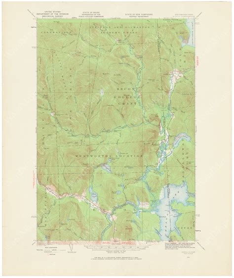 New Hampshire Topographic Maps Wardmaps Llc
