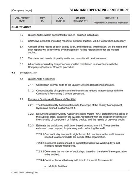 Gmp Audit Report Template 2 Templates Example Templates Example