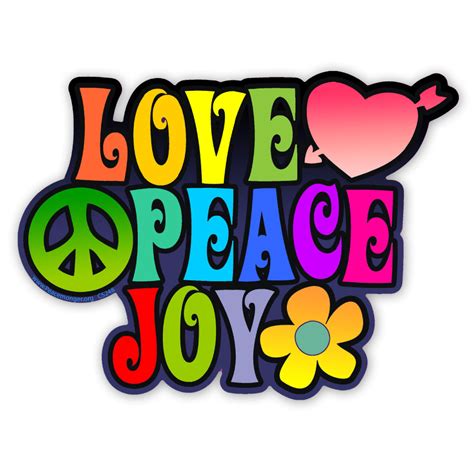 Cs248 Love Peace Joy Color Sticker