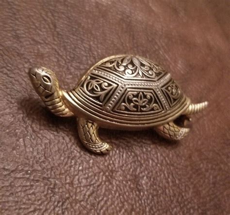 Vintage Damascene Toledo Gold Spain Turtle Tortoise Pin Brooch Ebay