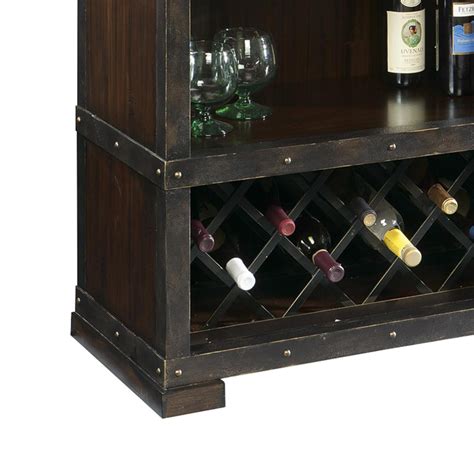 Howard Miller Red Mountain Wine Cabinet In Rustic Hardwood Nfm