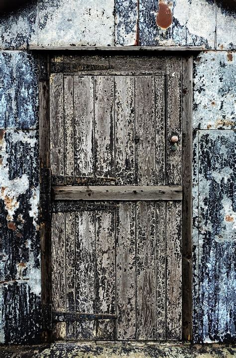 Door Old Texture Patina Peeling Paint Worn Neglect Neglected