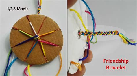 How To Make A Friendship Bracelet With A Cardboard Loom Youtube