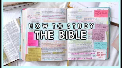 How I Study My Bible Beginner Tips For Bible Study Youtube