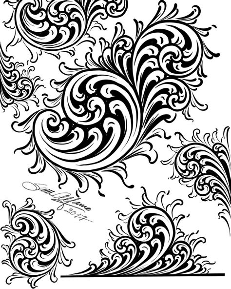 Simple Scroll Engraving Patterns Bmp Potatos