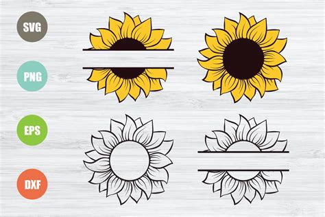 Sunflower Svg Sunflower Monogram Svg 577432 Svgs Design Bundles