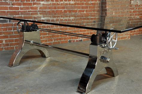 Seats up to four comfortably. Chrome Modern Industrial Hure Dining Table | Vintage Industrial Furniture