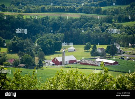 Aerial View Of Farm In Garrett County Maryland Usa Stock Photo Alamy