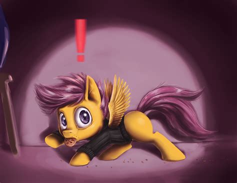 Original file at image/png format. #18922 - artist:aphexangel, caught, cookie, cookie thief, cute, cutealoo, exclamation point ...