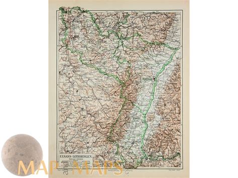 Alsace Lorraine Old Map France By Meyer 1905 Mapandmaps