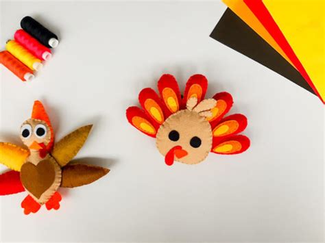 Thanksgiving Felt Turkey Craft Crafts And Printables Shop