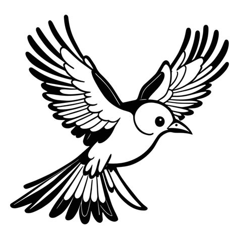A Flying Bird Vector Silhouette Illustration 25751259 Vector Art At