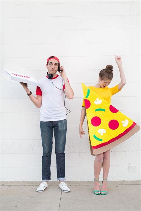 DIY Pizza Slice Delivery Boy Couples Costume Diy Halloween Food