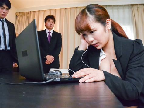Anju Akane Strips Naked And Fucks At The Office With Two Men Japanese Porn JAVHD COM