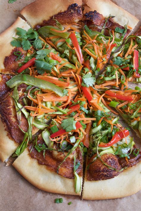 Vegan Asian Spring Roll Pizza Hip Foodie Mom
