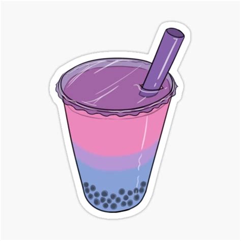 Bisexual Pride Bubble Milk Tea Sticker For Sale By Jnnardacci Redbubble