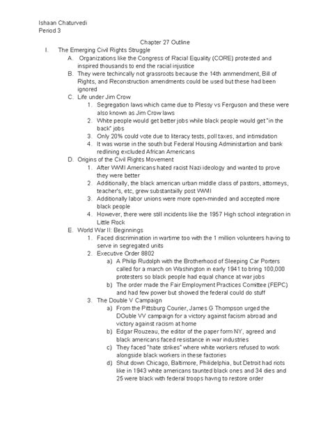 Chapter 27 outline - This is for APUSH - Period 3 Chapter 27 Outline I