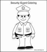 Security Guard Coloring Drawing Template Getdrawings sketch template