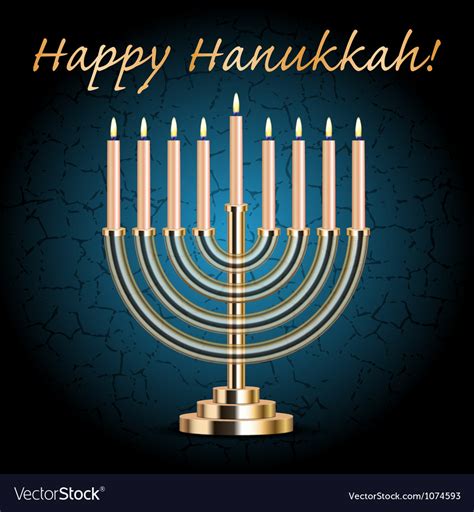 Happy Hanukkah Card Royalty Free Vector Image Vectorstock