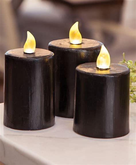 Col House Designs Retail Black Gloss Pillar Candle 225 X 425