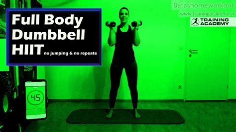 Full Body Dumbbell Hiit Workout No Jumping No Repeate Low Impact Maximum Fatburner Fun