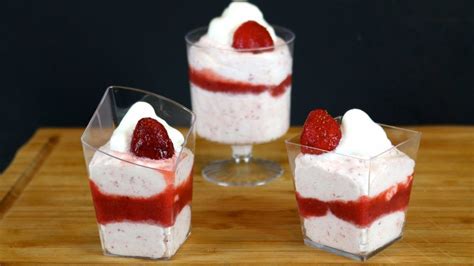 Looking for a dessert with all the taste, but fewer calories? How to make a low calorie strawberry mousse parfait See ...