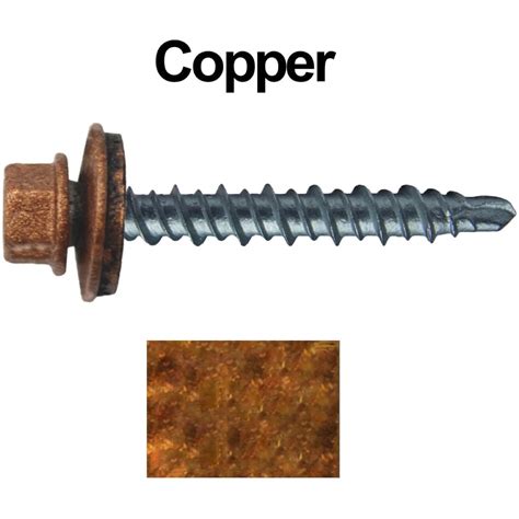 Get the best deals on copper diy screws & bolts. Metal ROOFING SCREWS: (250) 10 x 1-1/2\" COPPER Galvanized ...