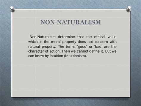 Non Naturalism Liberal Dictionary