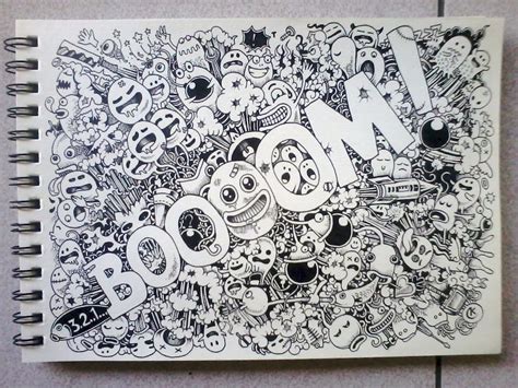 These doodle drawing art very easy to draw. Les superbes illustrations sur Moleskine de Kerby Rosanes ...