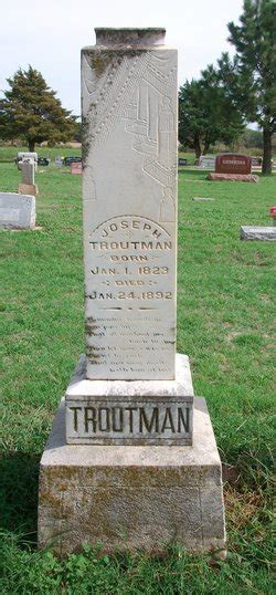 Joseph Troutman 1823 1892 Find A Grave Memorial