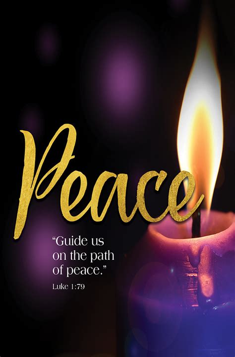 Peace Guide Us Advent Candle Sunday 4 Bulletin Pk Cokesbury