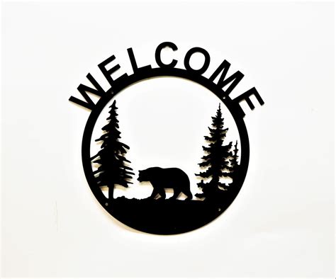 Welcome Cabin Sign Wall Art Etsy