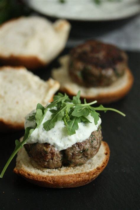 The Best Greek Lamb Burger Recipe With Mint Tzatziki Sauce Recipe
