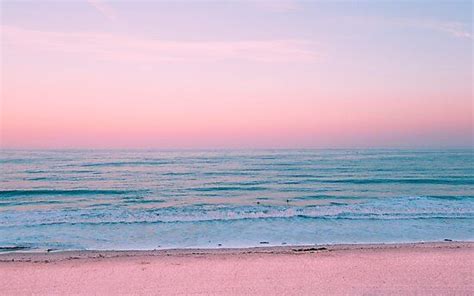 Light Pink Aesthetic Wallpaper Beach Canvas Bloop