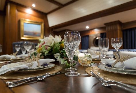Luxury Yacht Table Setting