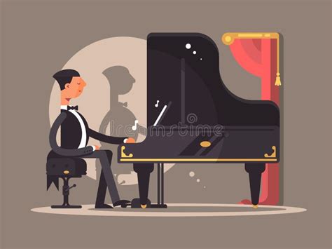 Pianist Stock Abbildung Illustration Von Berg Pianist 27822833