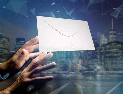 Envelope Message Displayed On A Futuristic Email Interface 3d Stock