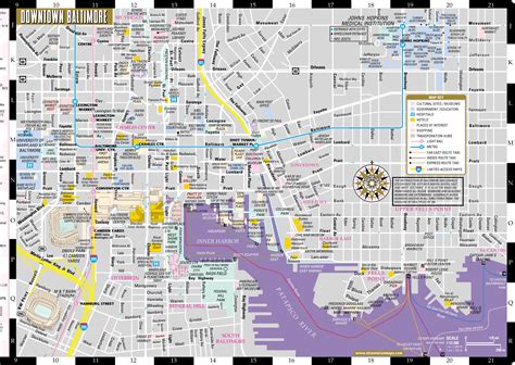 Stadtplan Von Baltimore Detaillierte Gedruckte Karten Von Baltimore