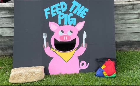 Custom Kids Party Game Feed The Pig Party Game Party Game Etsy