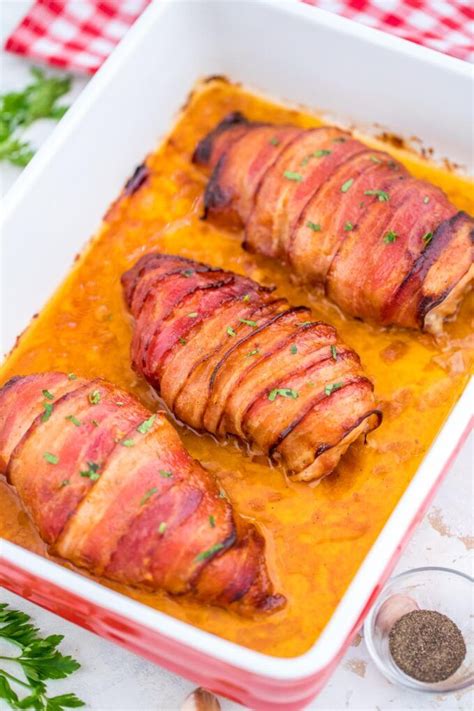 Easy Bacon Wrapped Chicken Recipe Bacon Wrapped Chicken Yummy
