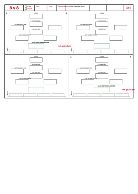 Fillable Soccer Formation Lineup Sheet 8v8 241 Printable Pdf Download