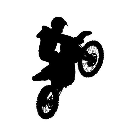 Dirt Bike Jumping Motocross Silhouette Svg Vector Artwork Download