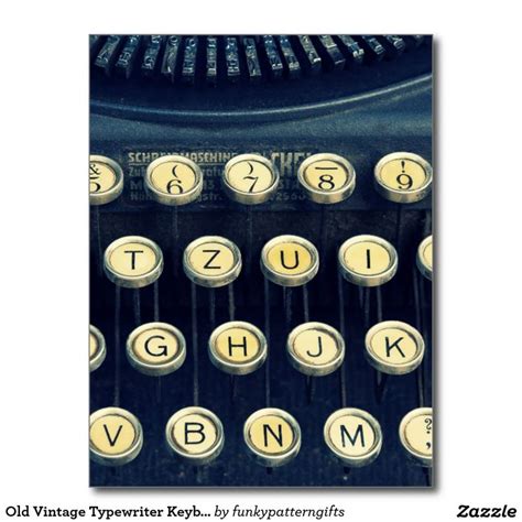 Old Vintage Typewriter Keyboard Keys Postcard Vintage Typewriters Typewriter Keyboard Keys