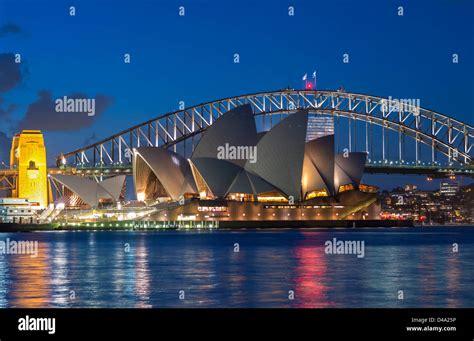 Sydney Harbour Bridge Stock Image Image Of Famous Night 29411413