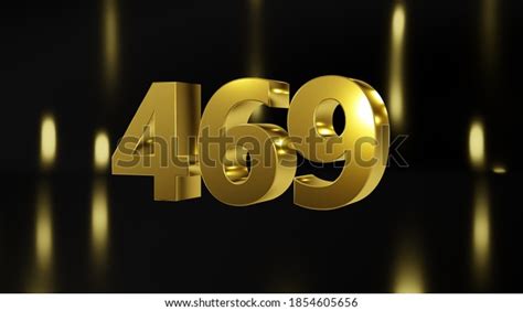 Number 469 Gold On Black Gold Stock Illustration 1854605656 Shutterstock