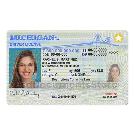 Michigan Dl New Psd Template Psd Documents Store