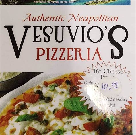 Menu At Vesuvio S Pizzeria Stuart