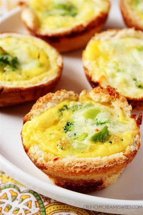 Broccoli And Cheese Mini Quiches Crunchy Creamy Sweet