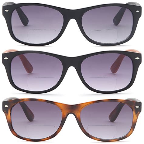 gamma ray bifocal sunglasses for men and women 3 pairs sun readers sunglasses bifocal