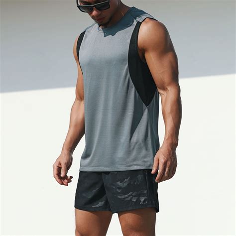 Sports Running Singlet Men Gym Clothing Vest Sleeveless Workout Tank